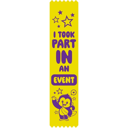 I Took Part in an Event Ribbon - Pack of 50 - With Pins Attached