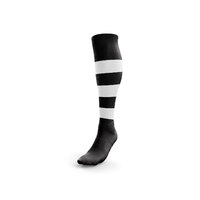Football Socks - Black with White Hoops
