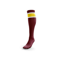 Football Socks - Maroon with Gold and White Band