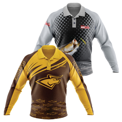 Sublimated Fishing Shirt - Long Sleeve - 100% Recycled Polyester
