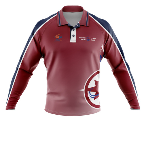 Sublimated Polo Shirt - Long Sleeved- 100% Recycled Polyester
