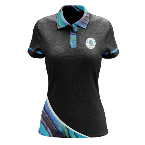 Paua Rose Polo Shirt - Ladies (Ordering Window 29/01 - 12/03)