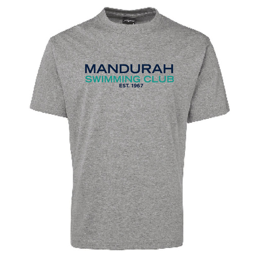 Mandurah SC Tee - Grey Marle (Orders Close Midnight 13th July)