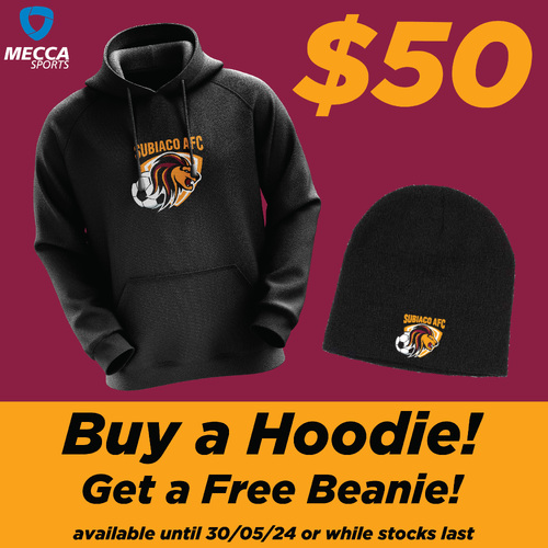 Subiaco AFC Hoodie - Pullover (Orders Close Midnight 30th May)