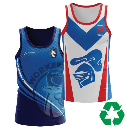 Sublimated AFL Training Singlet - 100% Recycled Polyester