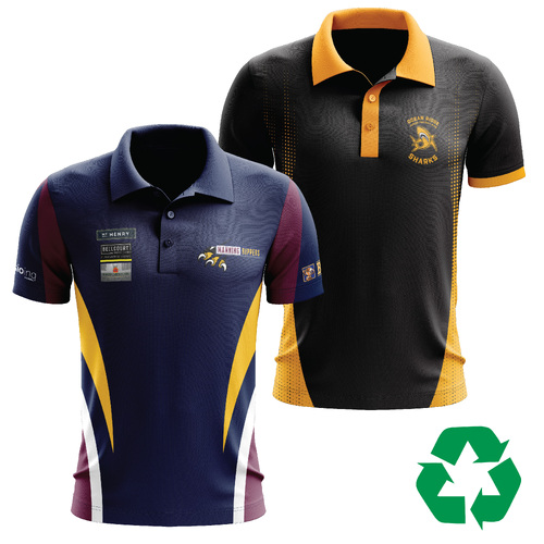 Sublimated AFL Club Polo - 100% Recycled Polyester