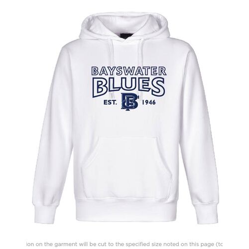 Bayswater FC Hoodie - White (Orders Close Midnight 4th February)