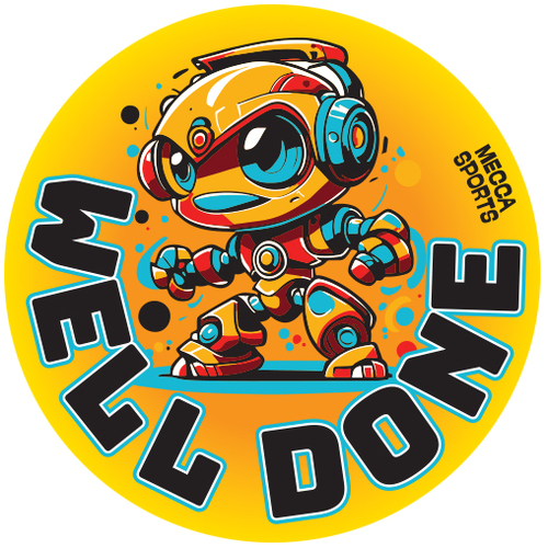 Well Done Robot Sticker - Pack of 60