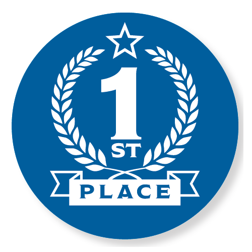 First Place Sticker - Pack of 60