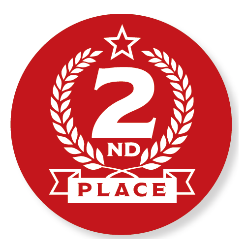 Second Place Sticker - Pack of 60