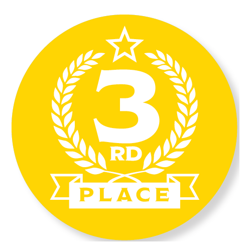 Third Place Sticker - Pack of 60