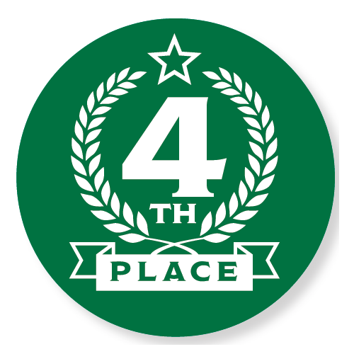 Fourth Place Sticker - Pack of 60