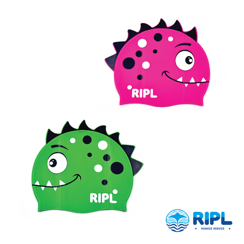 RIPL Childrens Silicone Dinosaur Swim Cap 