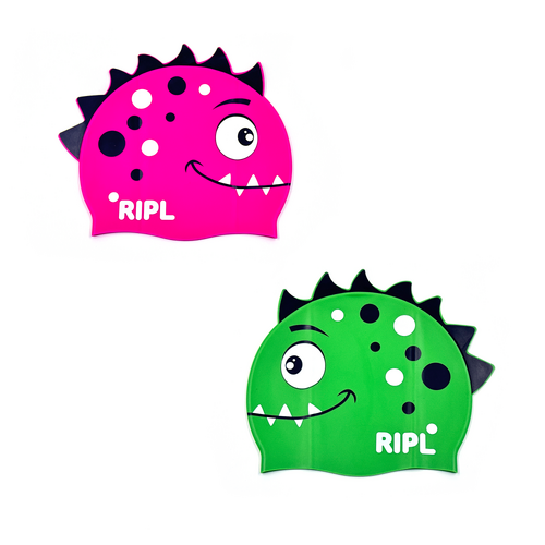 RIPL Childrens Silicone Dinosaur Swim Cap 