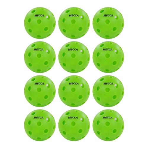 Indoor Pickleballs 26 Hole - 12 Ball Pack (Neon Green)