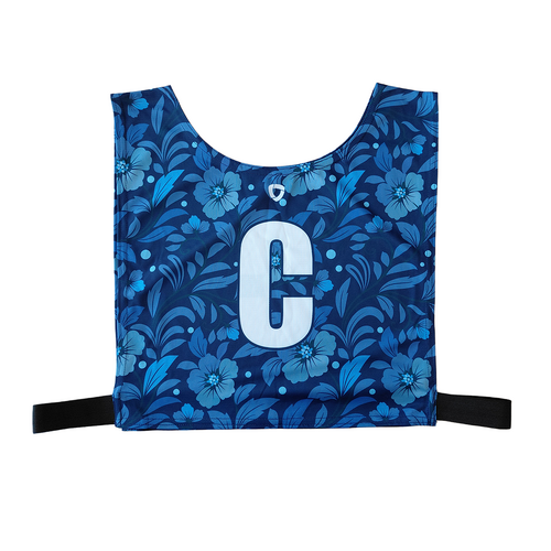 Performance Netball Bibs - Set of 7 - Blue Floral