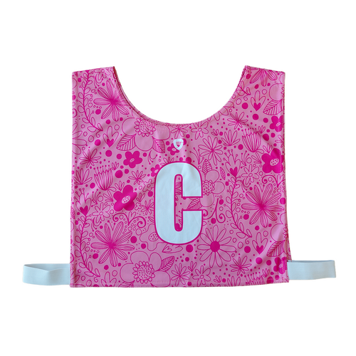 Performance Netball Bibs - Set of 7 - Pink Floral