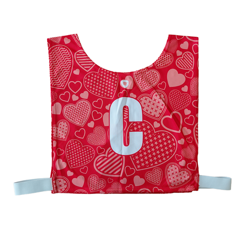 Performance Netball Bibs - Set of 7 - Hearts