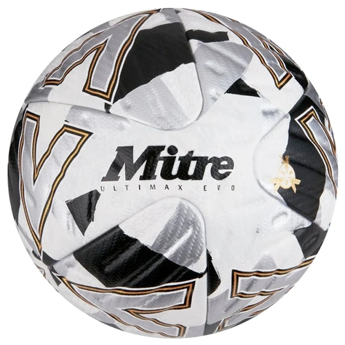 Mitre Ultimax Evo Football - Size 5 Only - White/Silver/Black