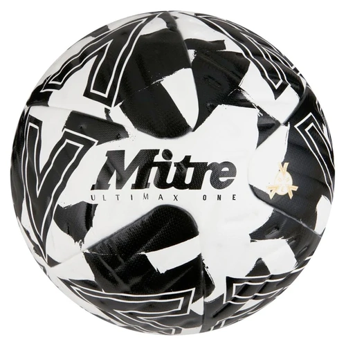 Mitre Ultimax One Football - Size 5 Only - White/Black/Black