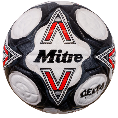Mitre Delta Evo Football - White / Black / Bib Red