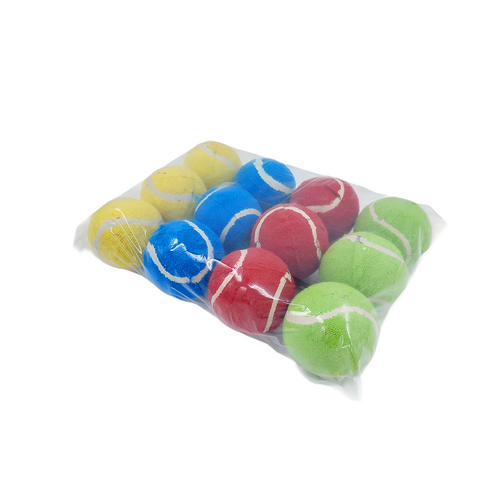 Coloured Tennis Balls - Pack of 12
