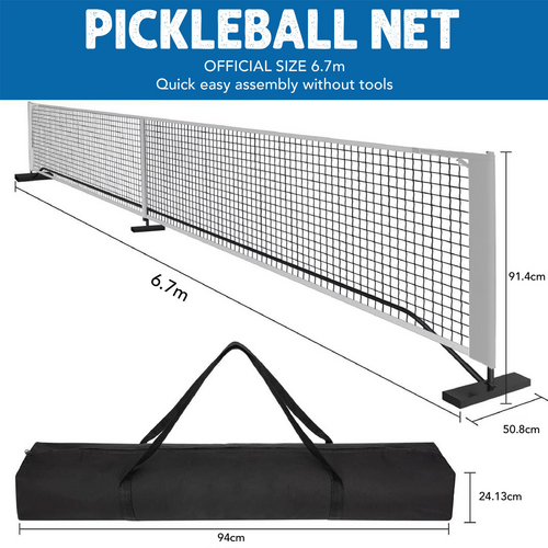 Pickleball Portable Net and Post Set - 6.7m Length