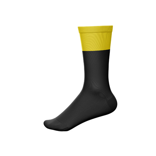 Crew Football Socks - Black with Gold Top
