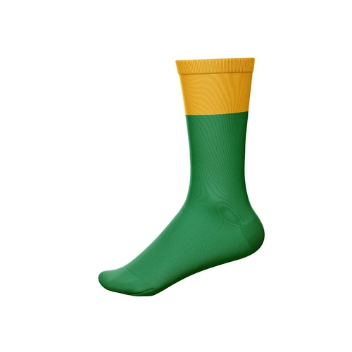 Crew Football Socks - Emerald with Gold Top