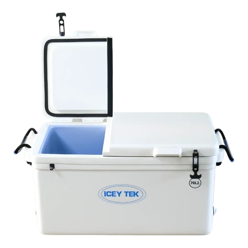 Iceytek 70L White Split Lid Left  