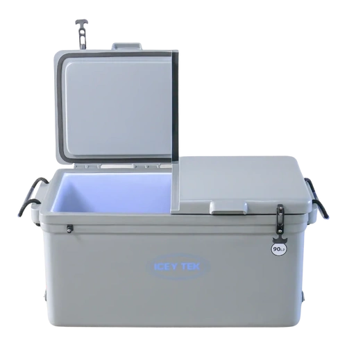 Iceytek 90L Grey Split Lid Left  