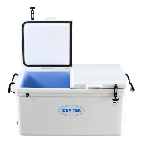 Iceytek 90L White Split Lid Left  