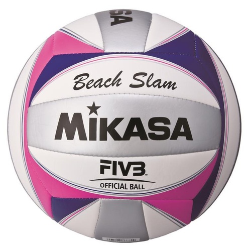 Mikasa VXS-12 Beach Volleyball - Silver / White / Blue / Pink