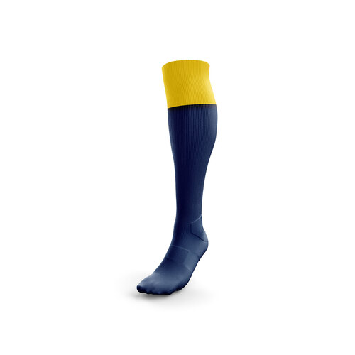 Football Socks - Navy with Gold Top
