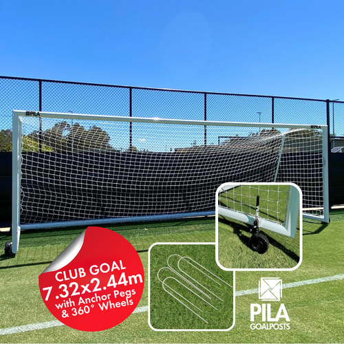 PILA 7.32m x 2.44m Senior Portable Soccer Goalpost 